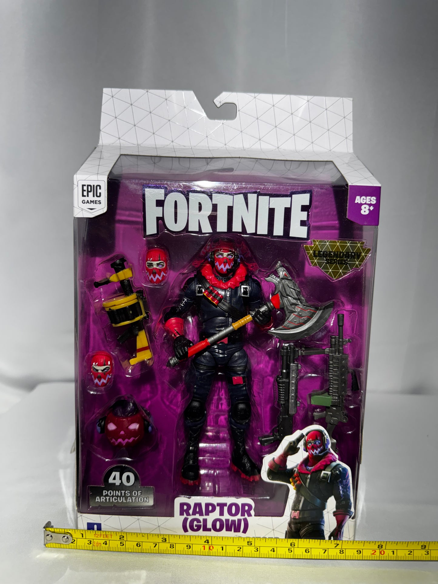 Fortnite action figure – Raptor (Glow) from the Legendary Series by Epic Games (2021)
