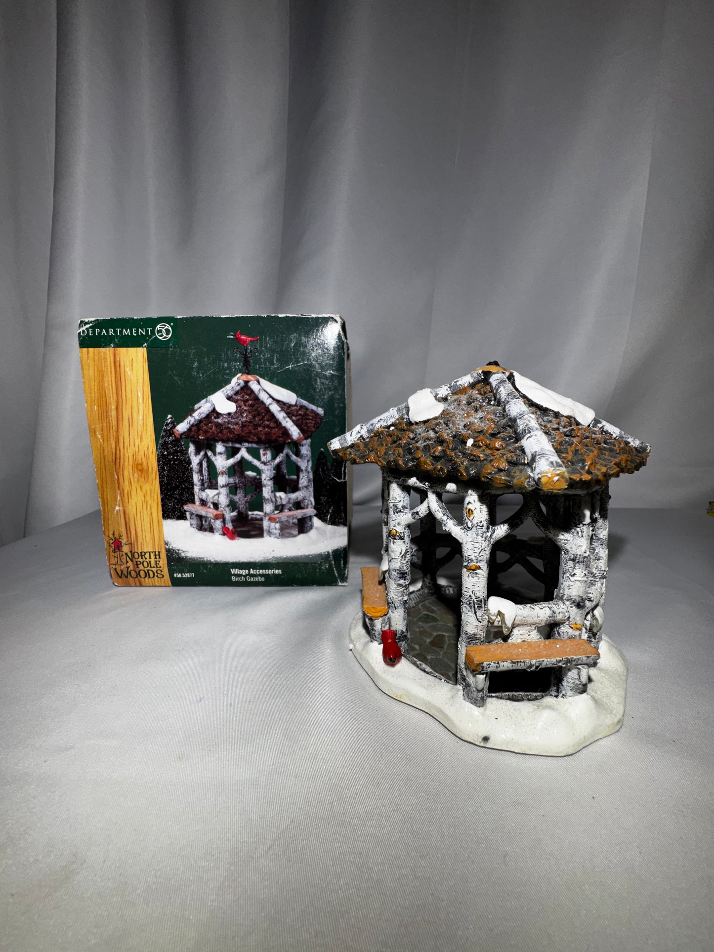 Department 56 North Pole Woods Birch Gazebo #56.52877 Retired Village Accessory