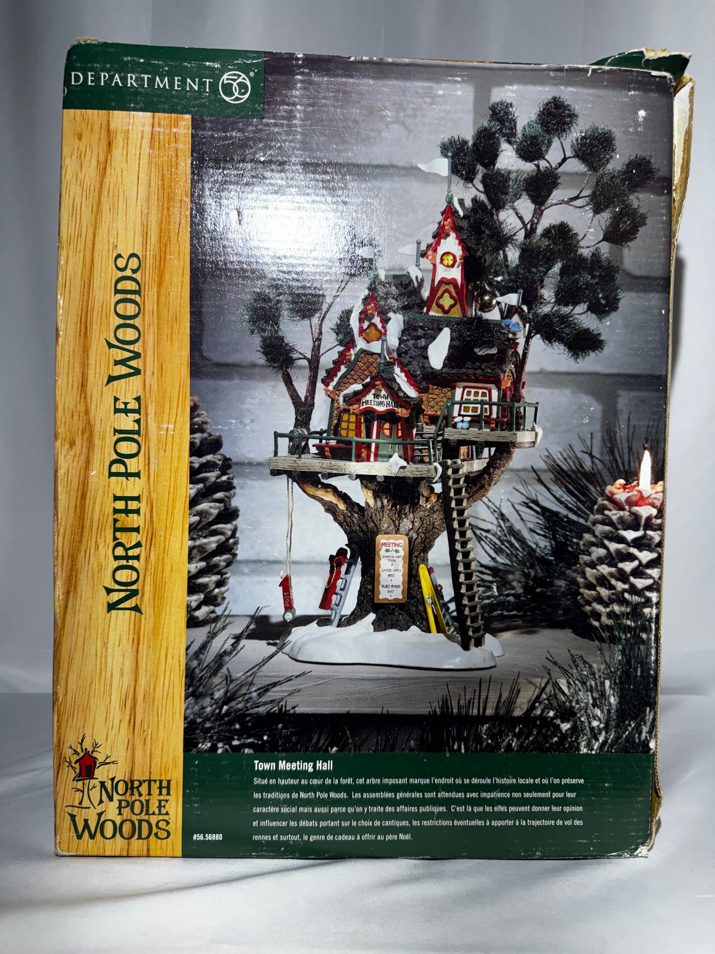 Department 56 North Pole Woods “Town Meeting Hall” Lighted Building – Item #56.56880