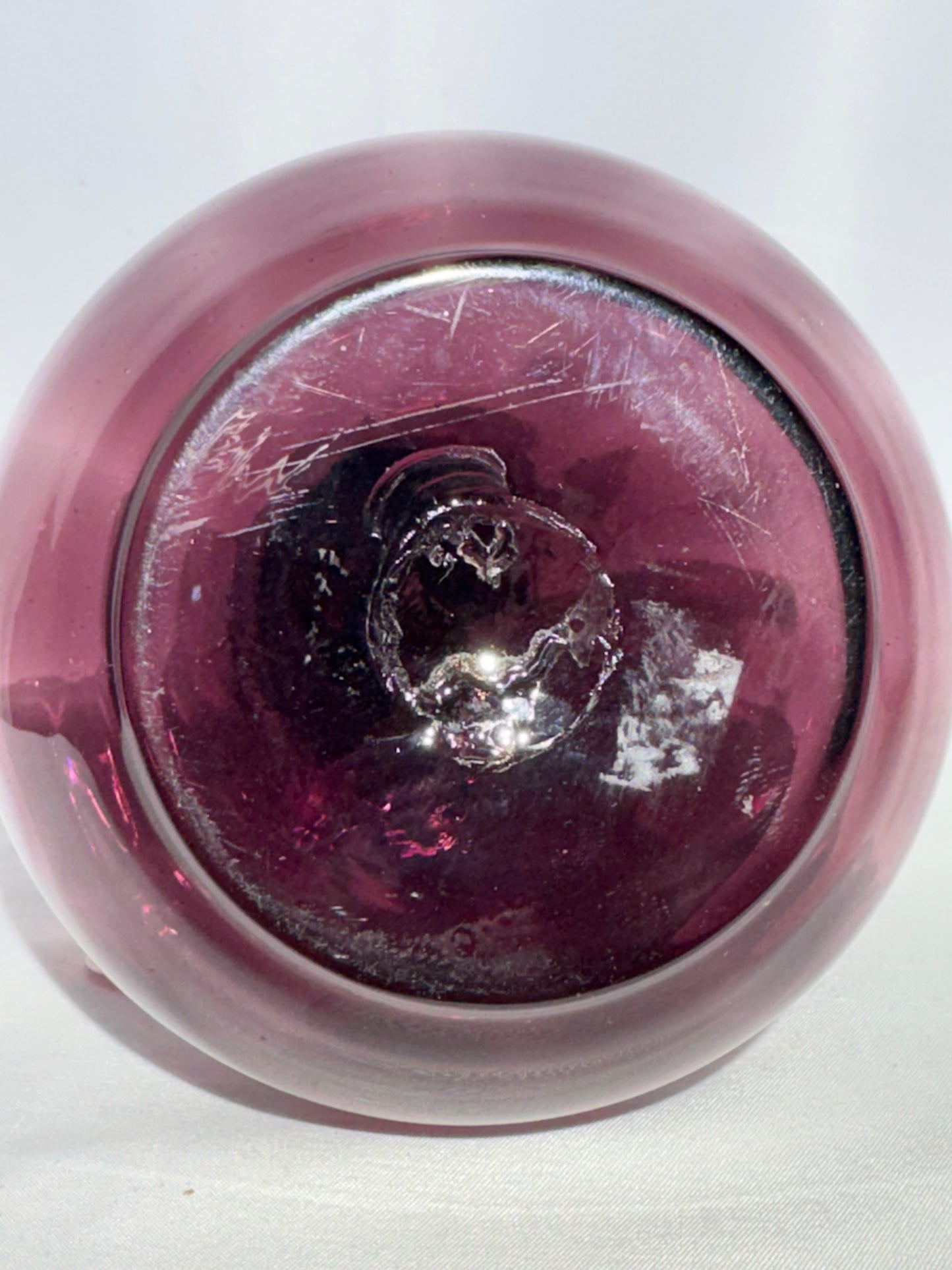 Vintage Amethyst Glass Decanter / Barber Bottle with Stopper – 19th Century Style