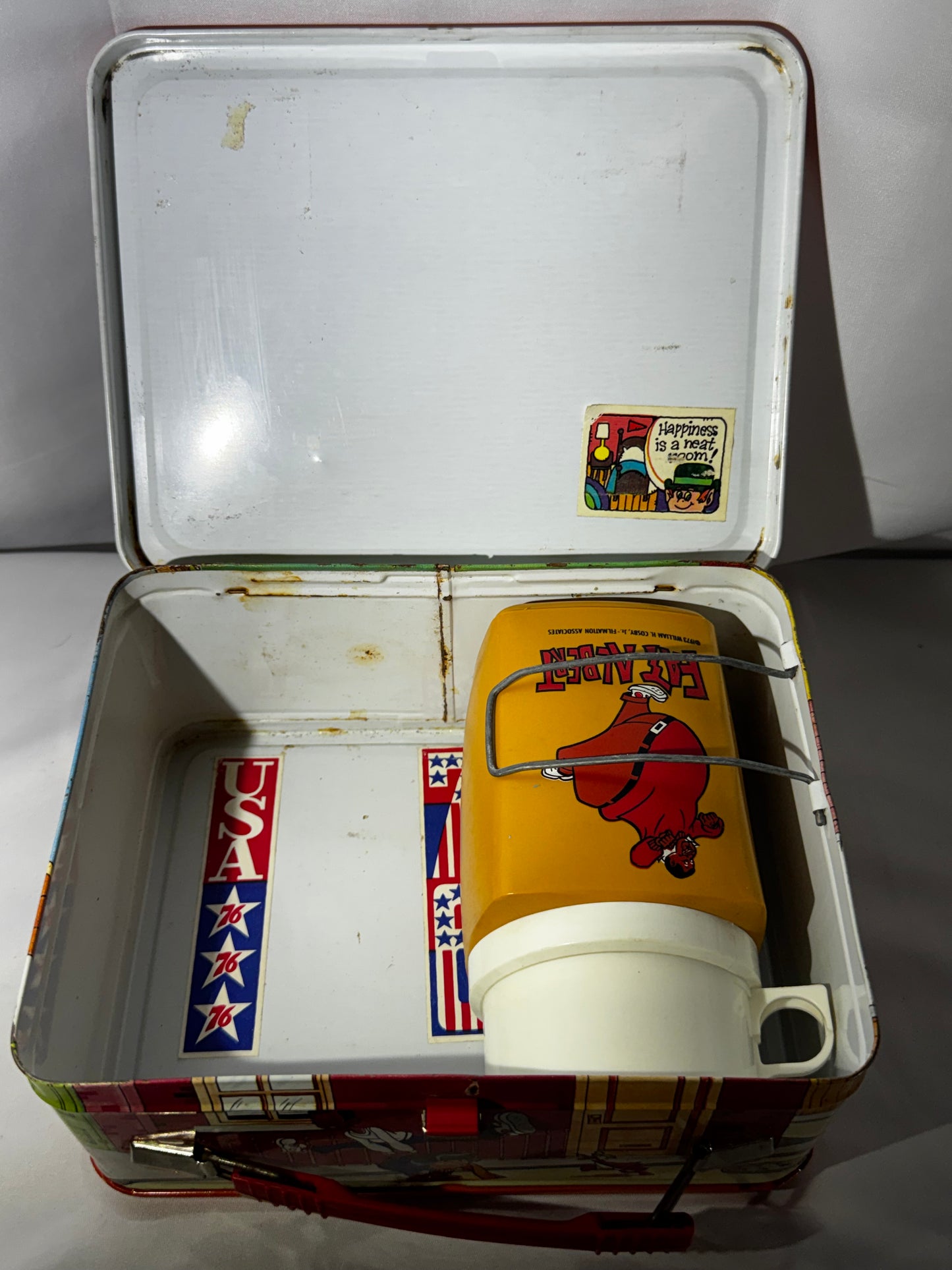 Vintage 1973 Fat Albert and the Cosby Kids Metal Lunch Box w/ Original Thermos