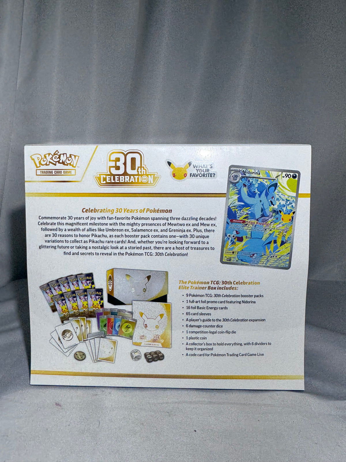 Pokémon TCG: 30th Celebration Elite Trainer Box – 30th Anniversary