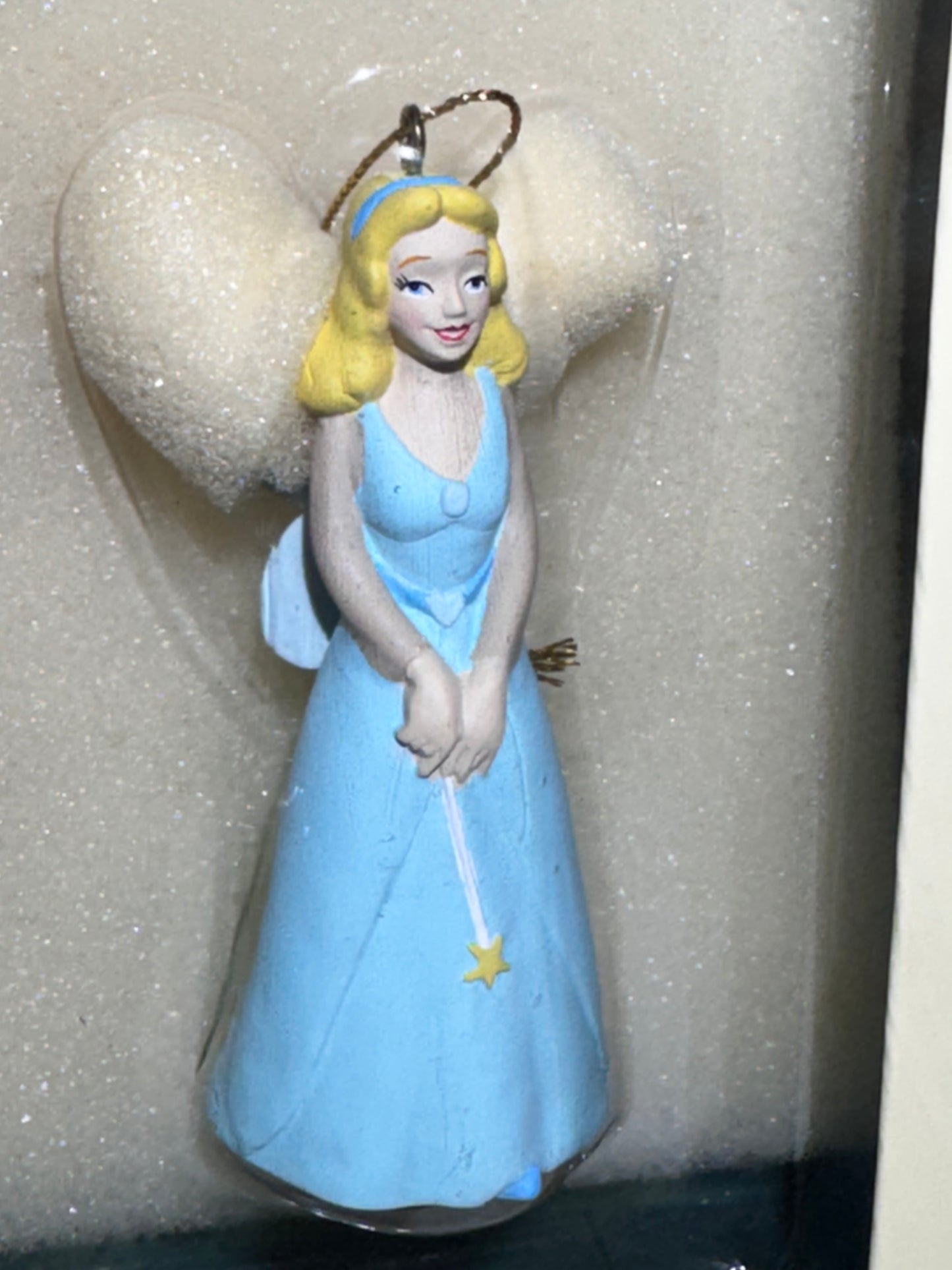 Vintage Disney Pinocchio Storybook Ornament Set 6 Pc Blue Fairy Jiminy
