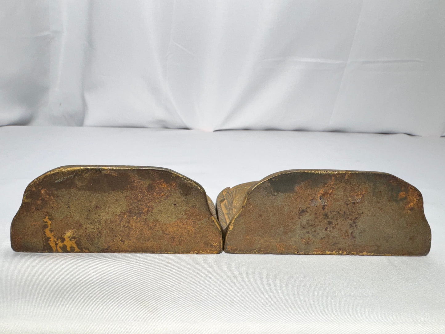 Vintage “End of the Trail” Cast Iron Bookends – Gold Tone Finish