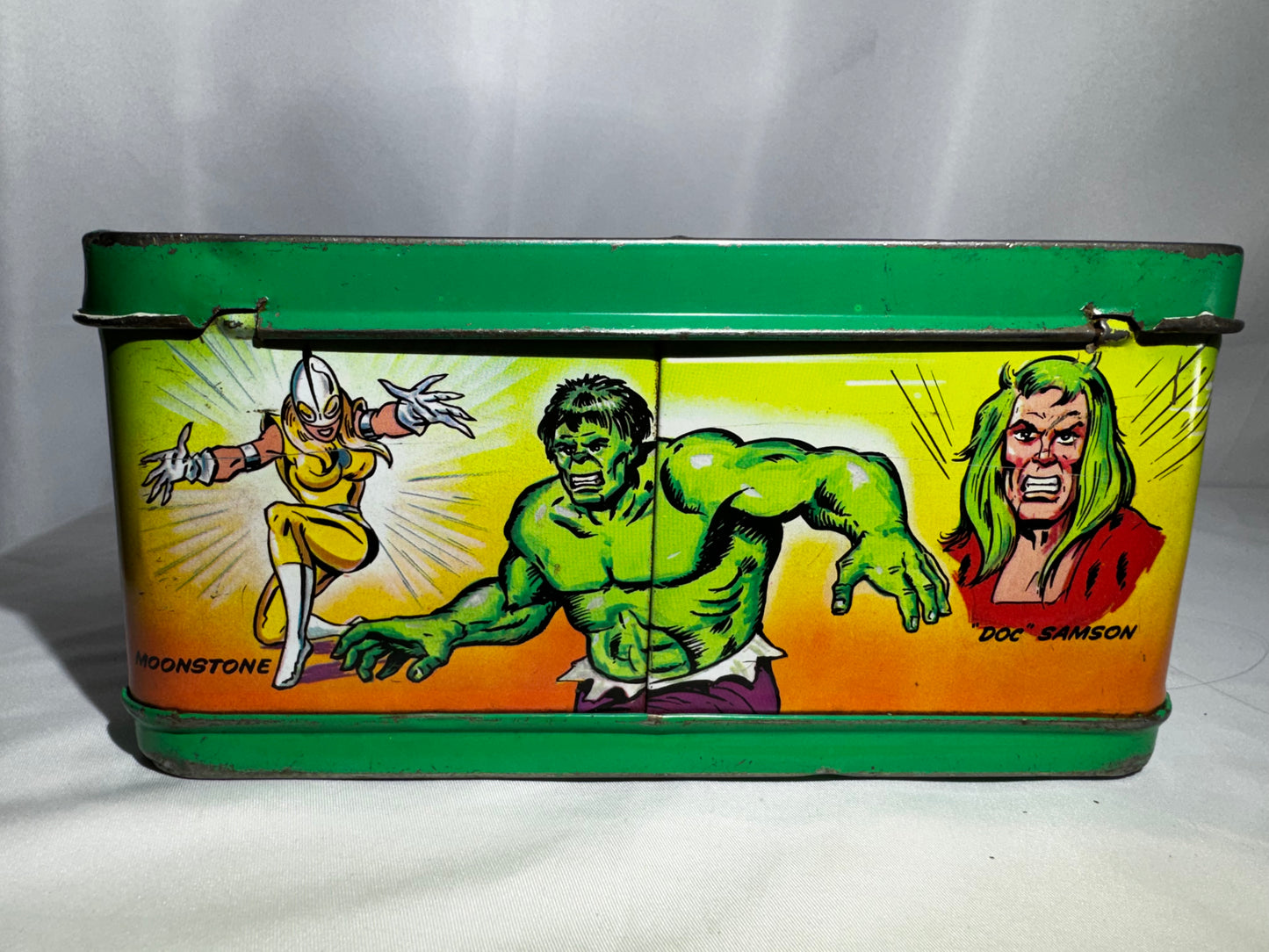 1978 Incredible Hulk Metal Lunchbox & Thermos Set Aladdin Vintage Marvel Comic
