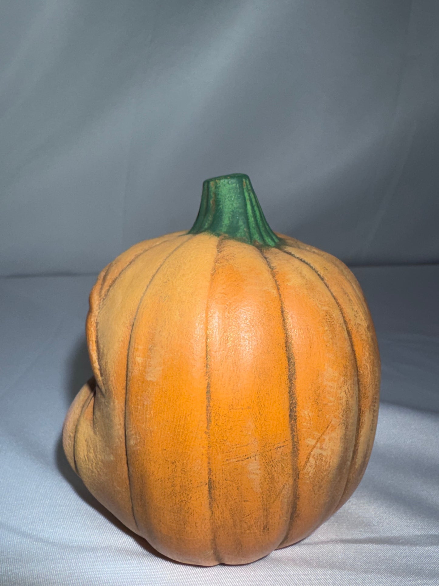 Vintage Hand-Painted Ceramic Pumpkin Figurine – Baby Face – CB 2000