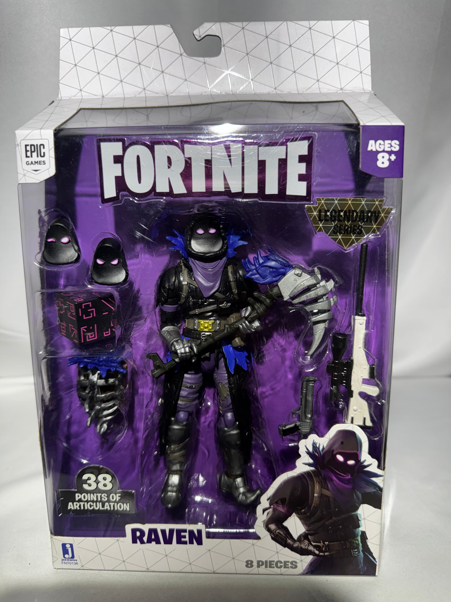 Fortnite Raven Legendary Series Action Figure 2019 Epic Games 38 Articulation 8 Pc NIB
