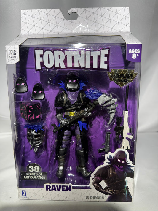 Fortnite Raven Legendary Series Action Figure 2019 Epic Games 38 Articulation 8 Pc NIB