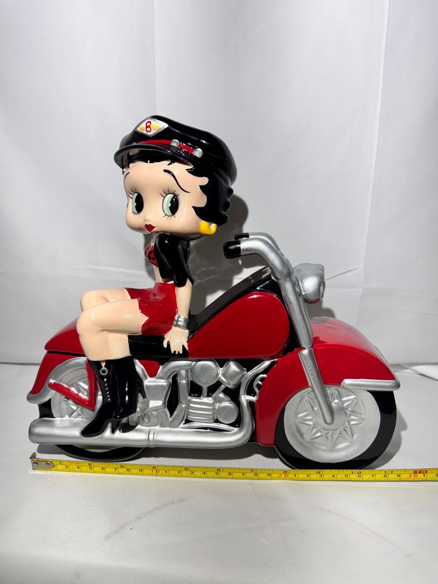 Betty Boop Motorcycle Cookie Jar – First Edition – King Features Syndicate
