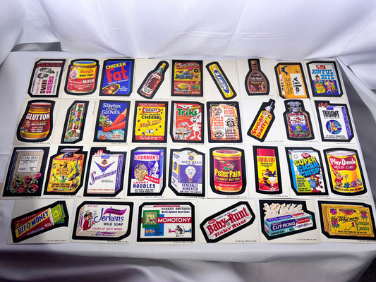 Vintage Topps Wacky Packages Sticker Lot – Parody Trading Cards