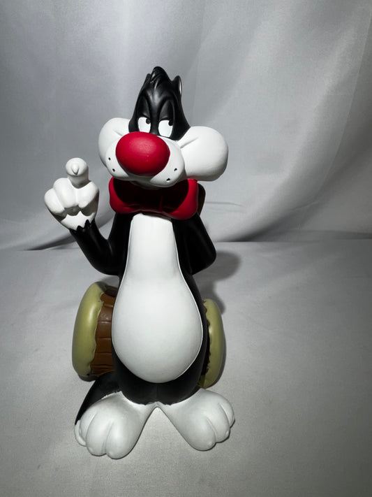 Vintage 1998 Warner Bros. Looney Tunes Sylvester Resin Piggy Bank