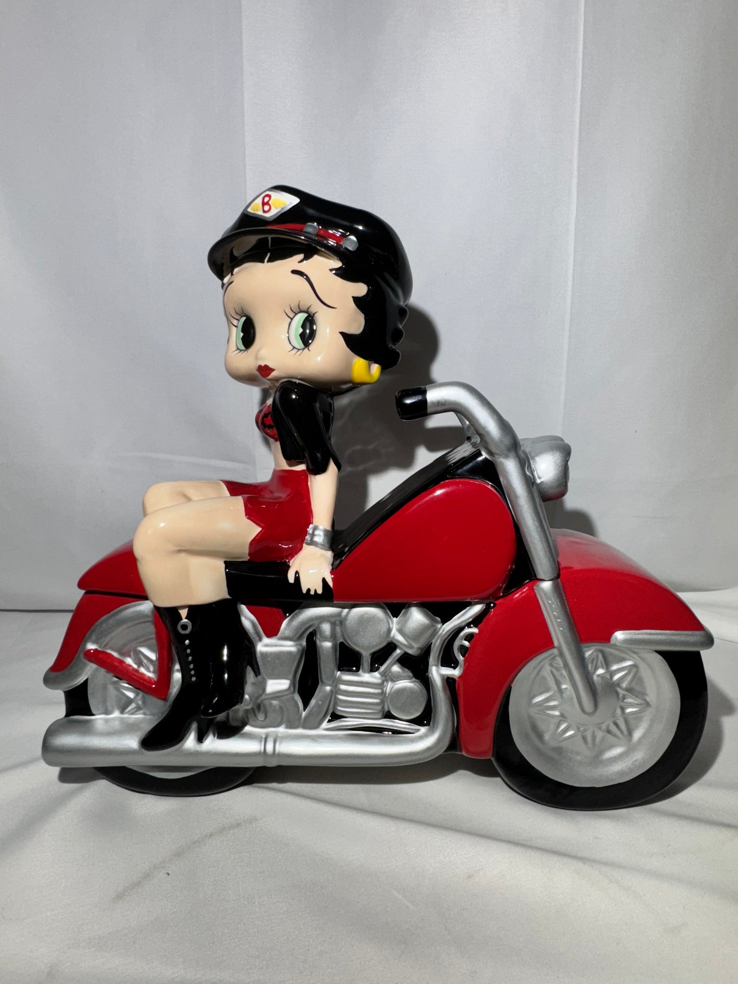 Betty Boop Motorcycle Cookie Jar – First Edition – King Features Syndicate