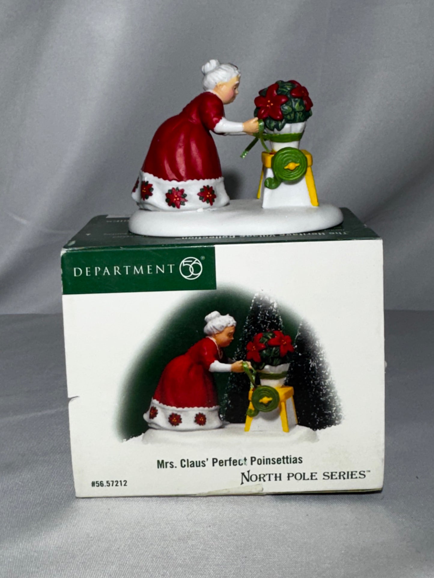 Department 56 Mrs. Claus’ Perfect Poinsettias #56.57212 North Pole Retired