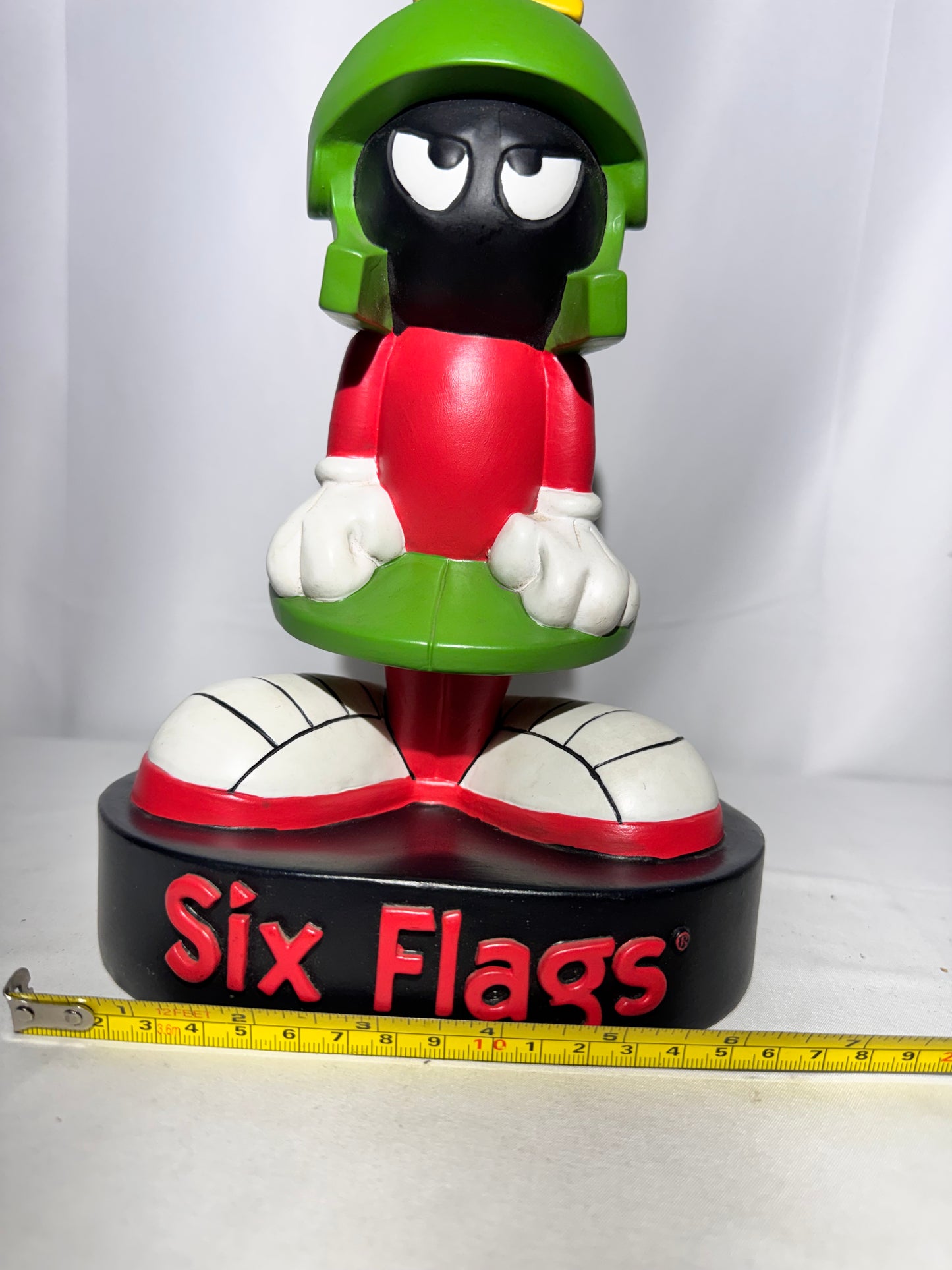 Marvin the Martian Coin Bank – 1997 Six Flags Warner Bros Looney Tunes – 10.5” Tall