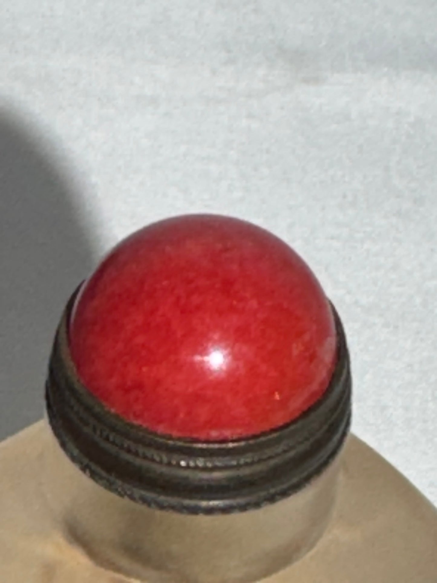 Chinese Old Beijing Glazed Inside-Painted Glass Snuff Bottle with Coral Topper