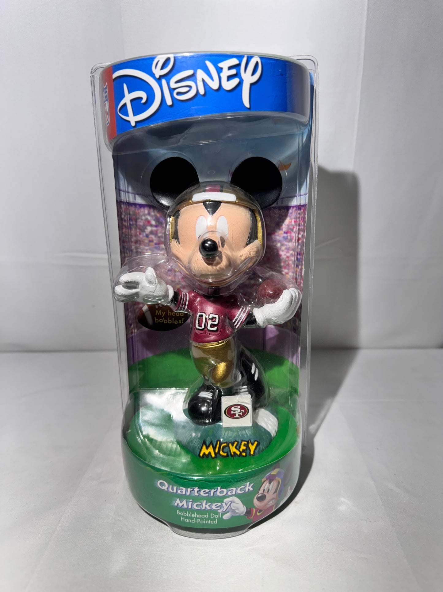 Disney Quarterback Mickey Mouse San Francisco Bobble Head NFL