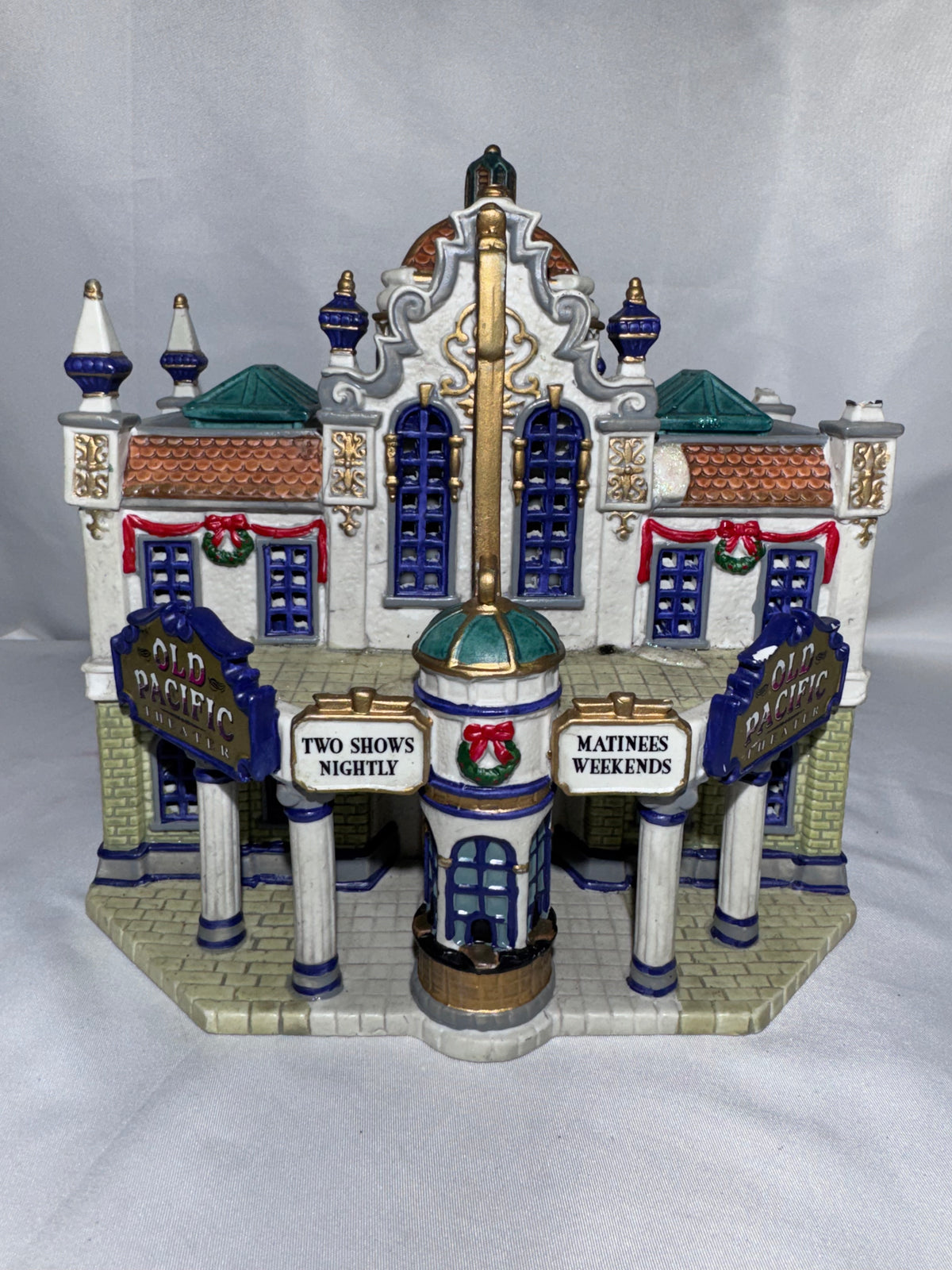 Lemax Caddington Village Old Pacific Theater #05451 – Retired Lighted Porcelain Building (2000)