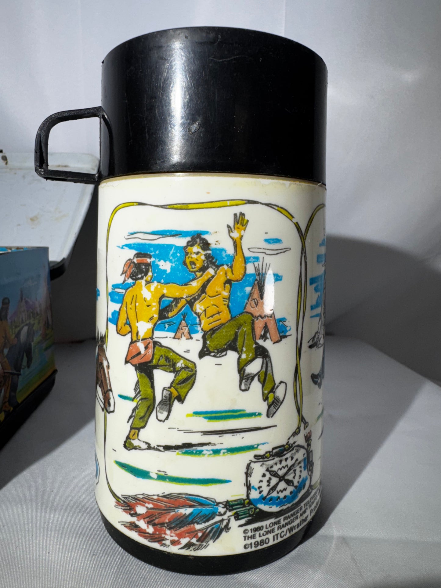 Vintage 1980 The Legend of the Lone Ranger Metal Lunchbox with Original Thermos – Aladdin Industries