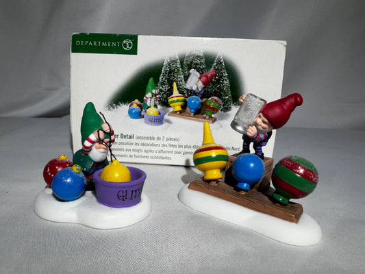 Department 56 North Pole Village Glitter Detail #56.56812 Retired Accessory Set w/ Box Repaired