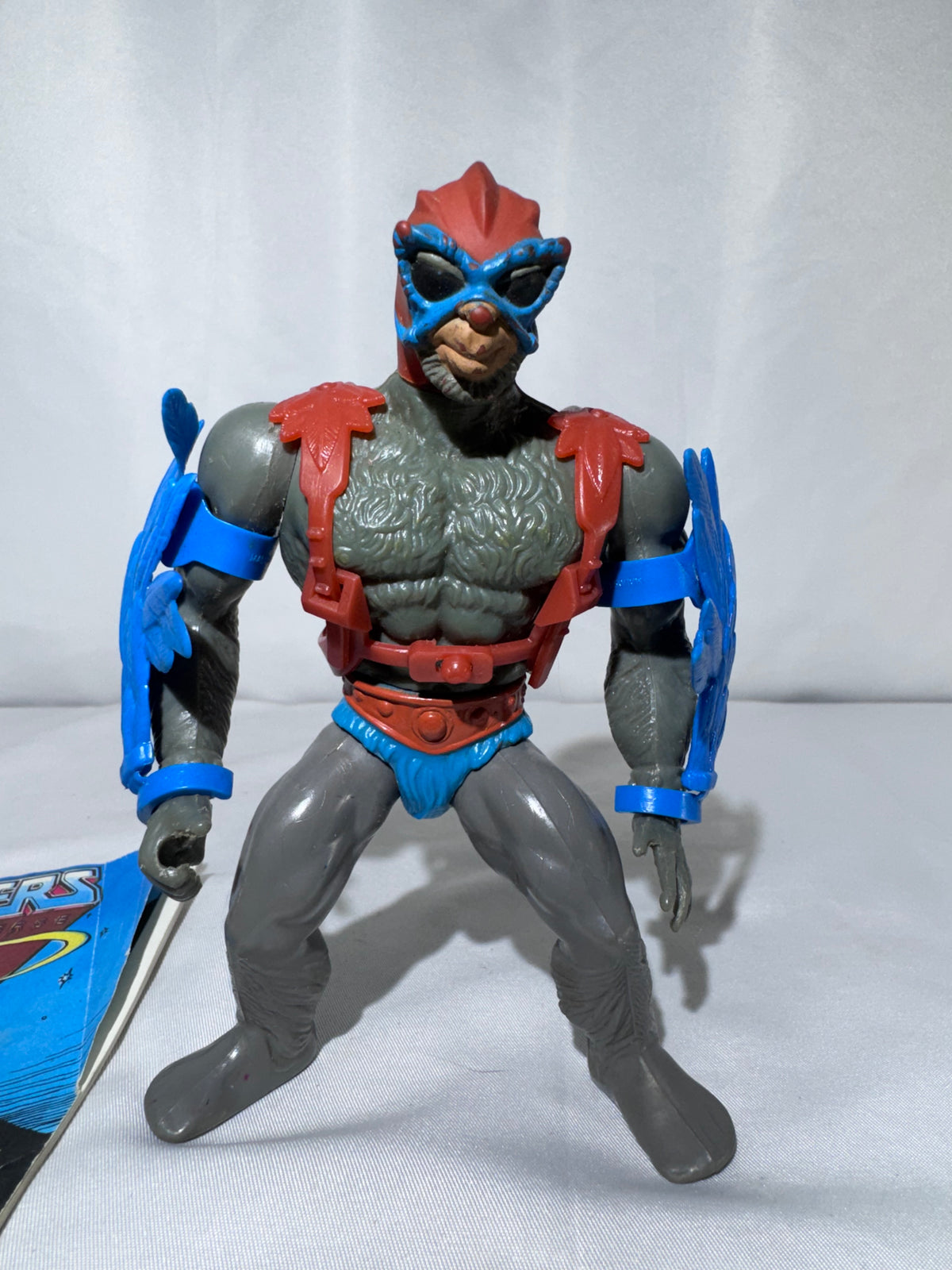 Vintage 1981 Mattel Masters of the Universe Stratos Action Figure with Mini-Comic
