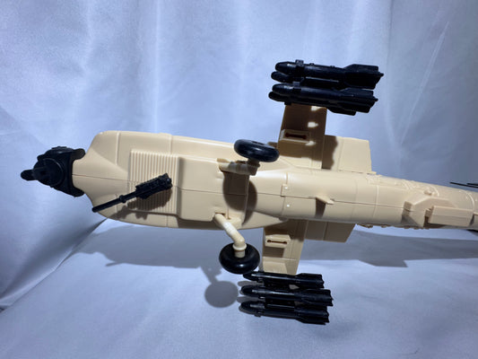 Vintage 1991 G.I. Joe Desert Apache Helicopter – Parts/Incomplete – Includes Instruction Manual