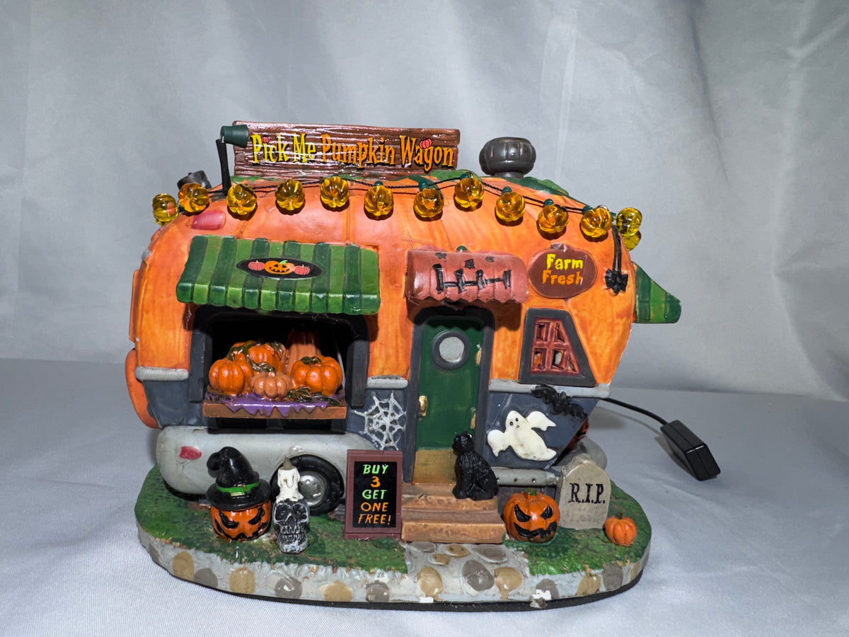 Lemax Spooky Town Pick Me Pumpkin Wagon #95444 – 2019 – Original Box