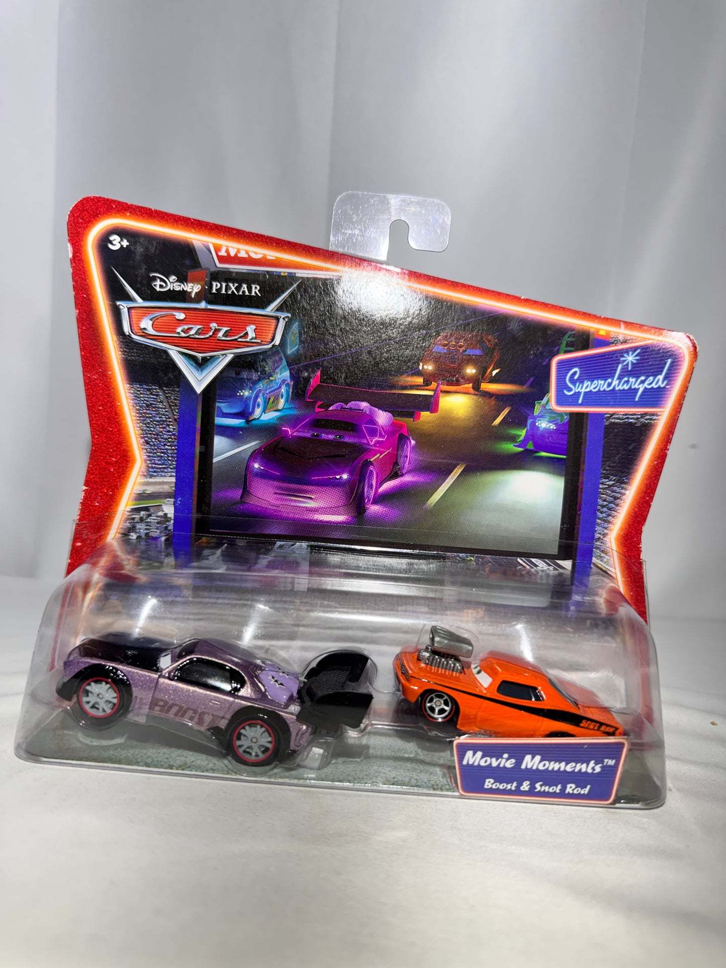 Disney Pixar Cars Movie Moments “Supercharged” 2-Pack – Boost & Snot Rod – Mattel Die-Cast