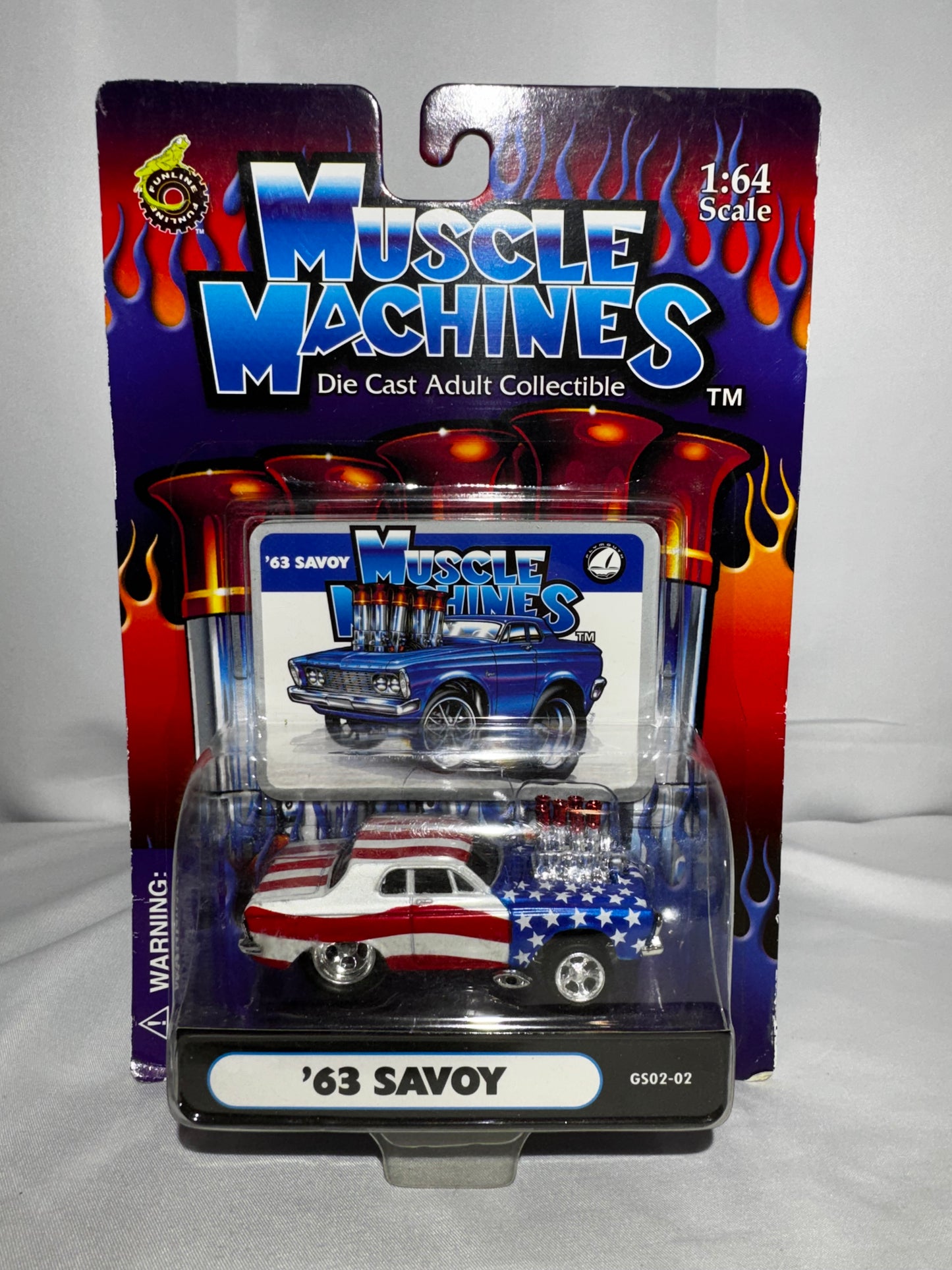 Muscle Machines 1:64 Scale 1963 Plymouth Savoy Diecast car
