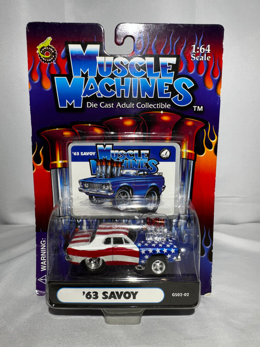 Muscle Machines 1:64 Scale 1963 Plymouth Savoy Diecast car