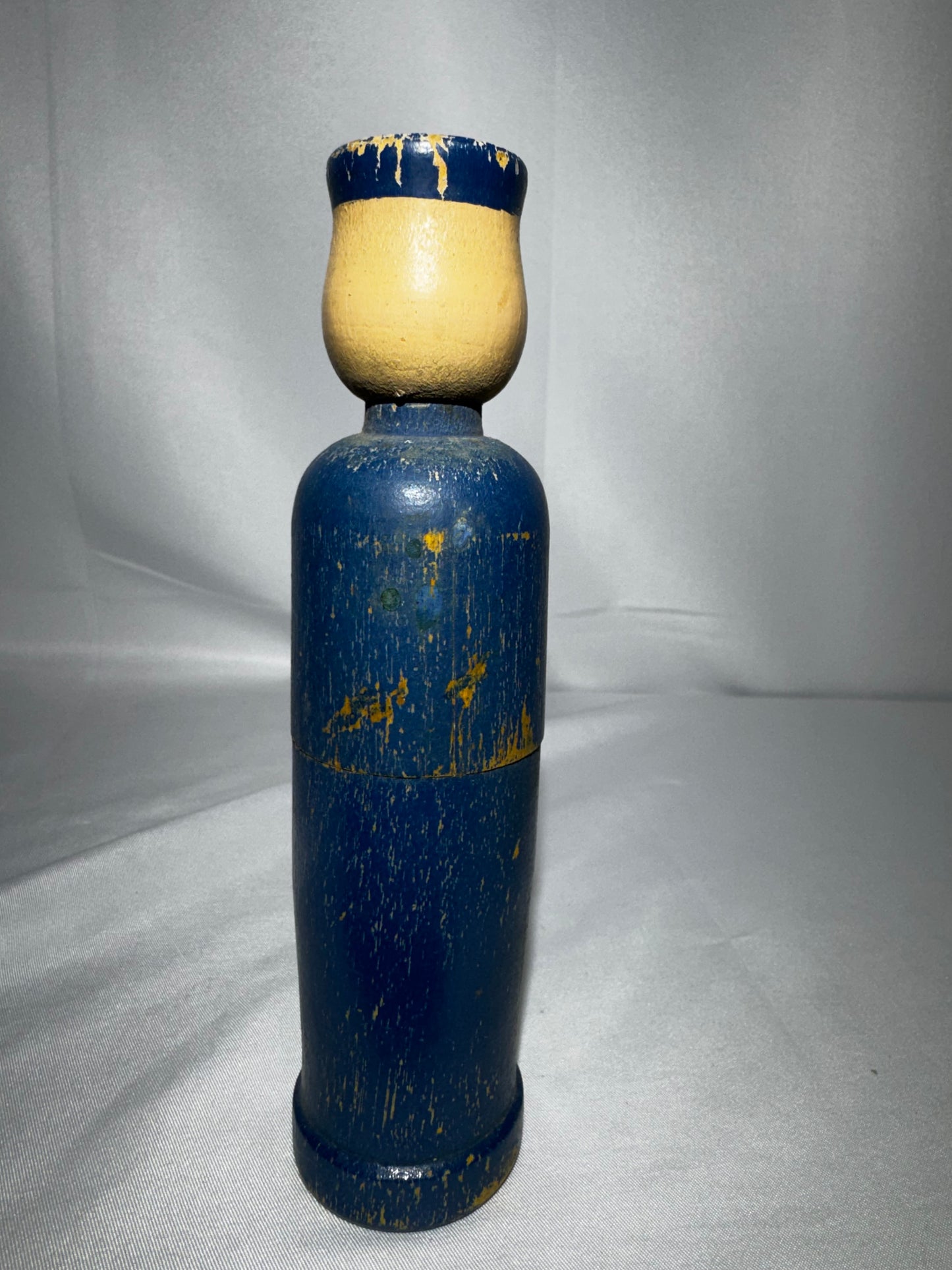 Vintage Brodhaven Wooden Policeman Crayon Holder Pencil Case Figure Toy Hand Painted 6.5”