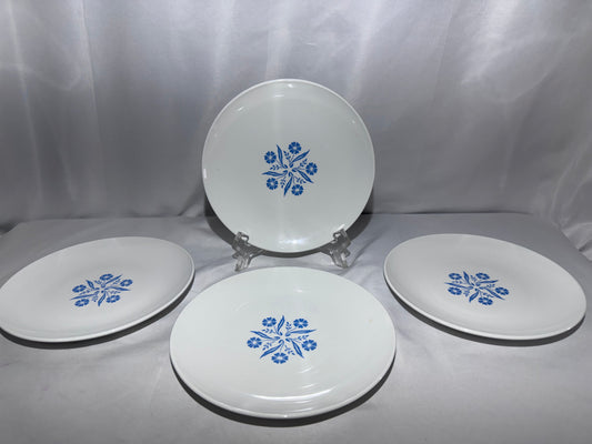 Vintage Corning Centura Blue Cornflower 7” Bread Dessert Plates Set of 4