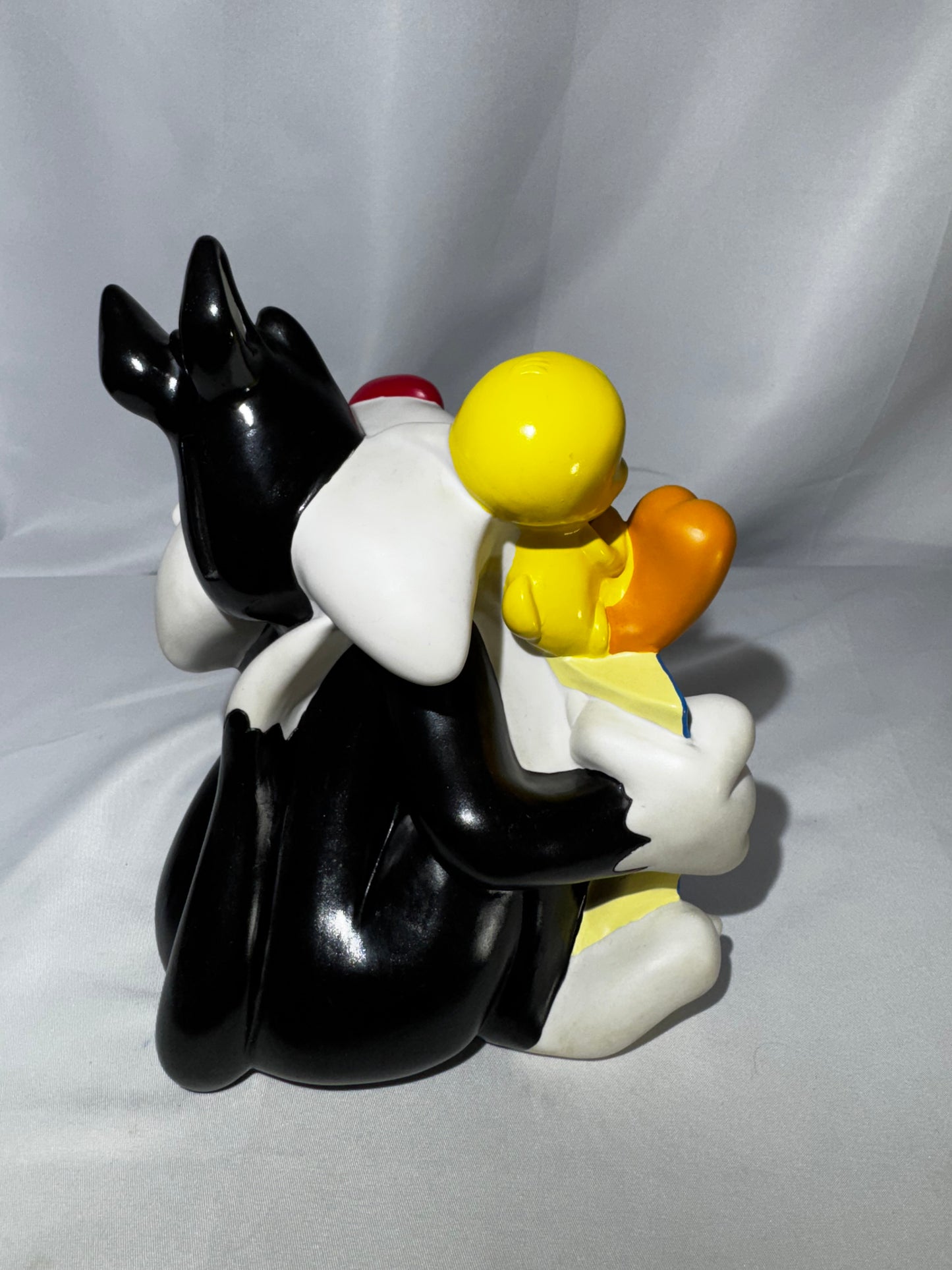 Vintage 1998 Warner Bros Looney Tunes Sylvester & Tweety Coin Bank Coin Collecting 8”
