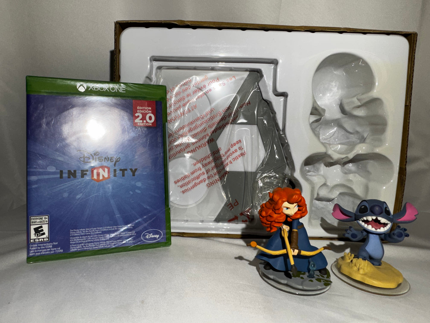 Disney Infinity 2.0 Xbox One Game Base Merida Stitch Figures starter pack 2014