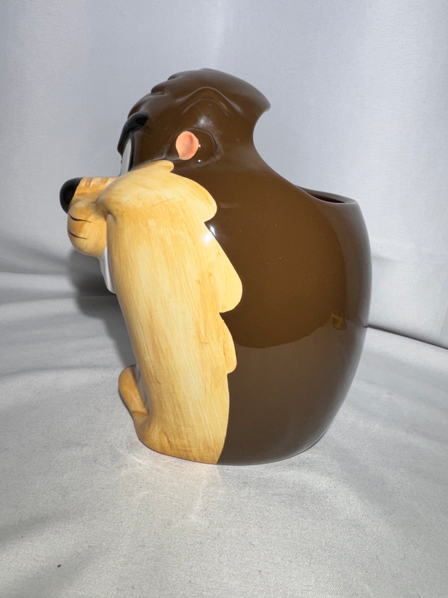 Vintage 1993 Warner Bros. Taz Ceramic Jar / Desk Organizer