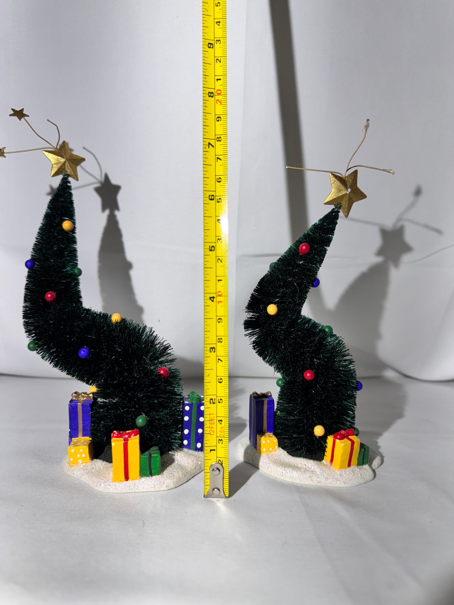 Department 56 Village Accessory – Green Glitter Sisal Trees (Set of 2) – Item #56.52902