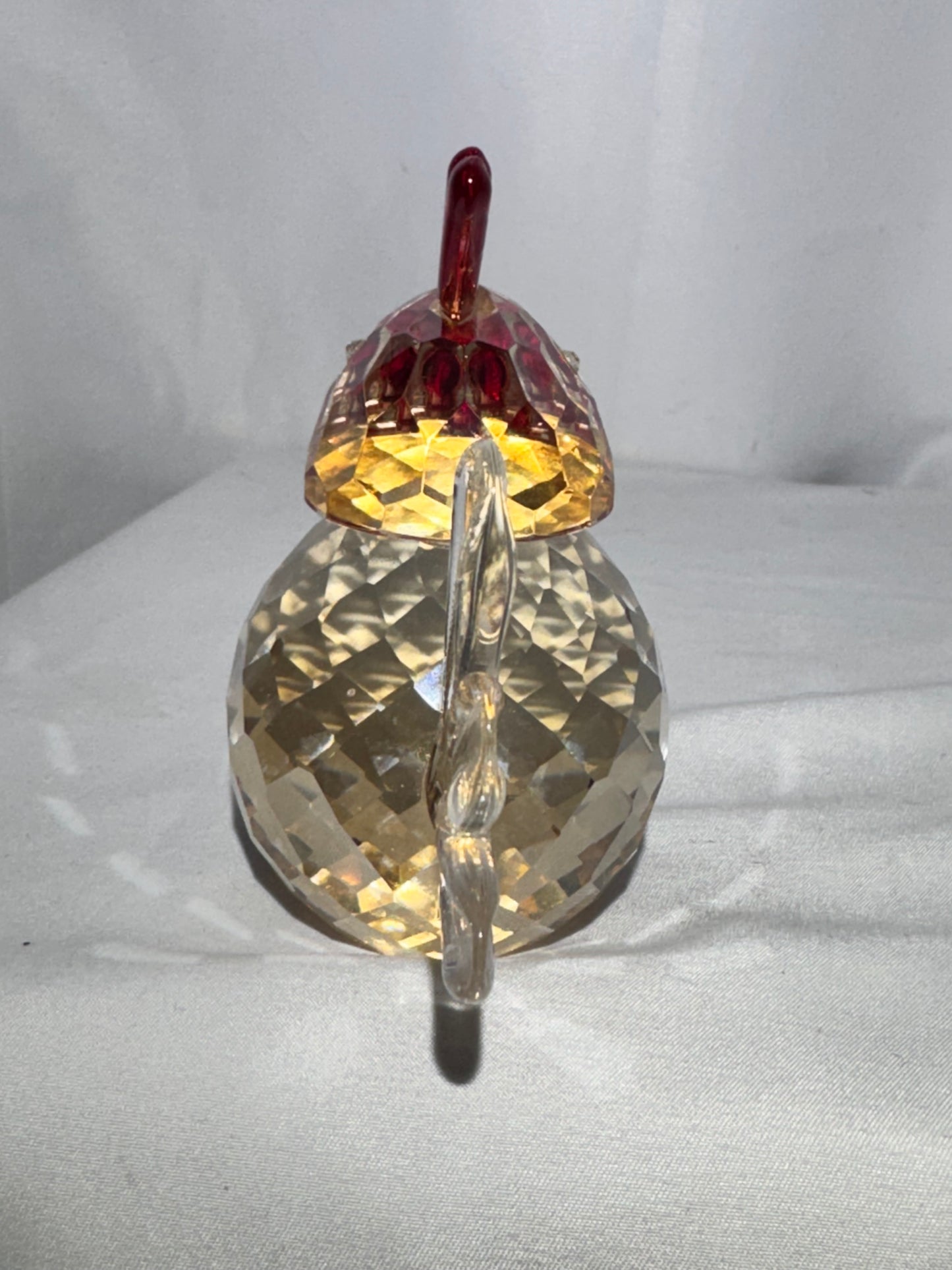 Oleg Cassini Crystal Rooster Figurine / Paperweight – Signed