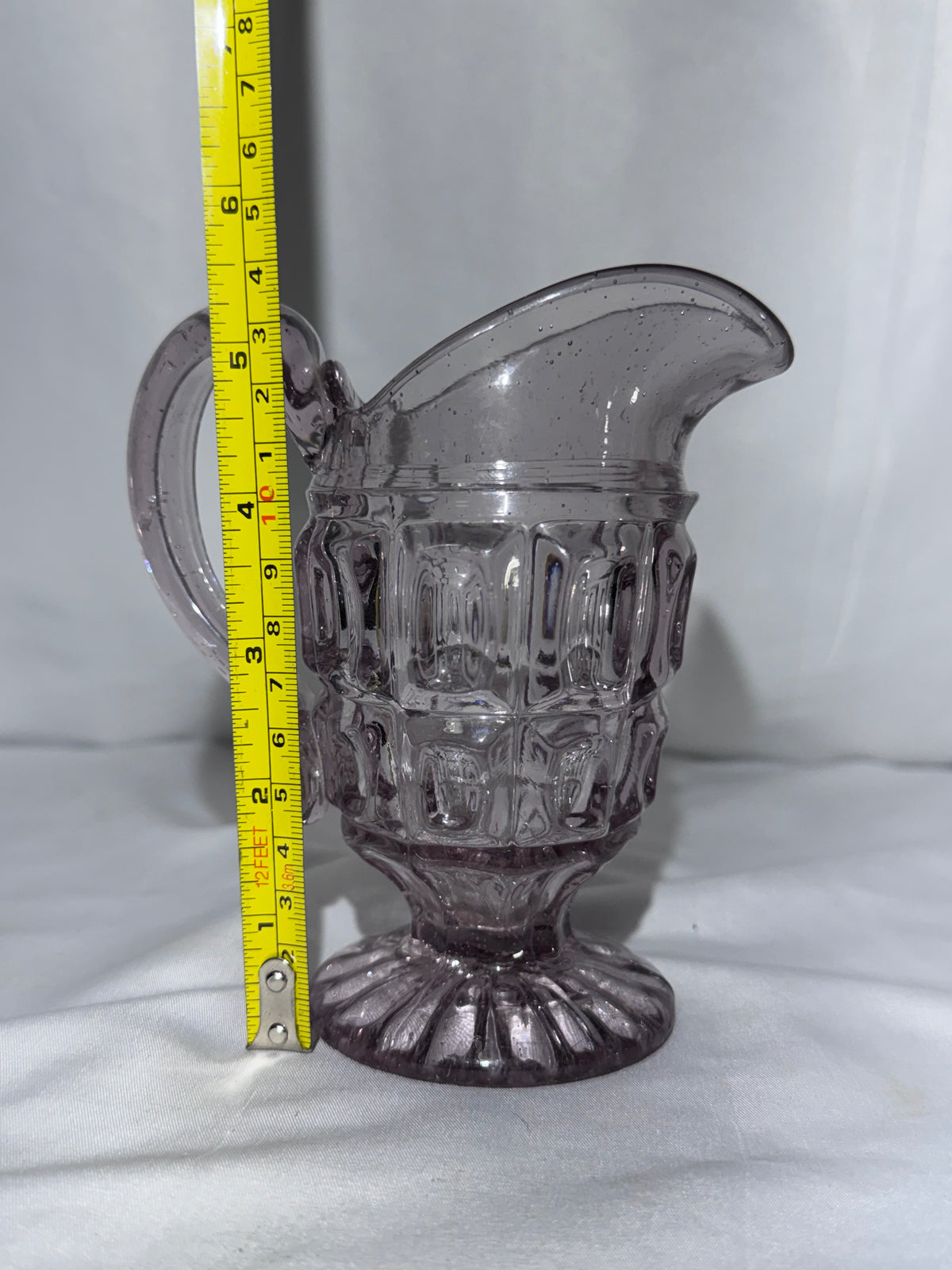 Vintage EAPG Pitcher / Jug – Neodymium Seedy Glass