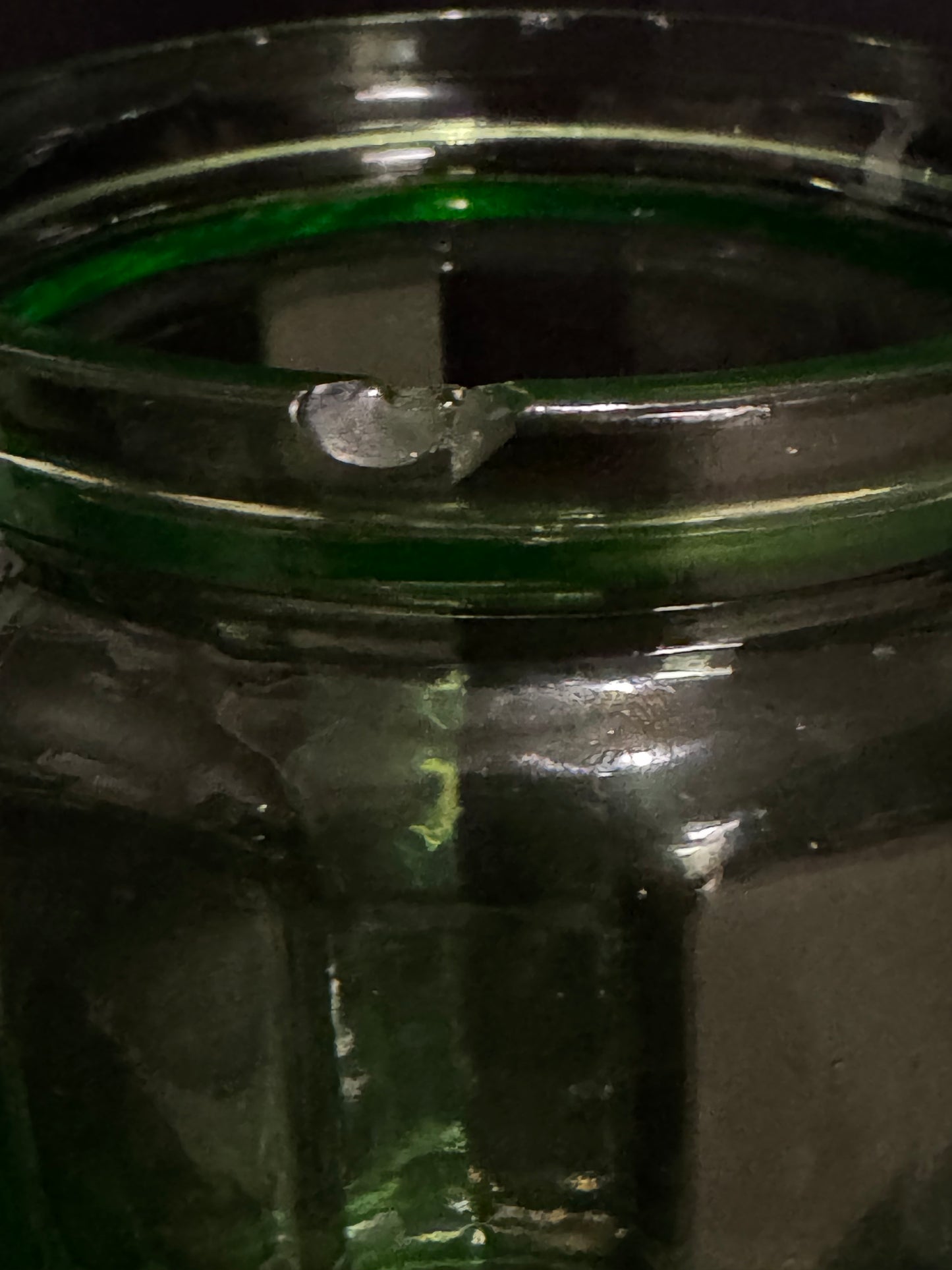 Vintage Hazel Atlas Uranium Glass Canister Green Paneled Depression Glass UV Glow 6-K-345