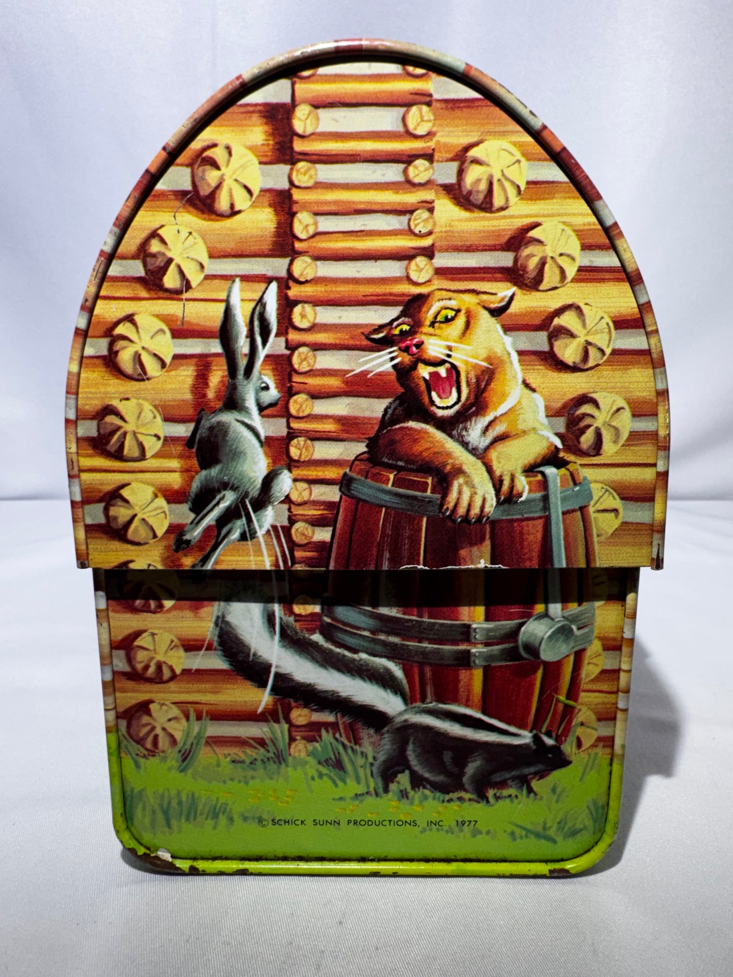 Vintage 1977 The Life and Times of Grizzly Adams Metal Lunch Box & Thermos