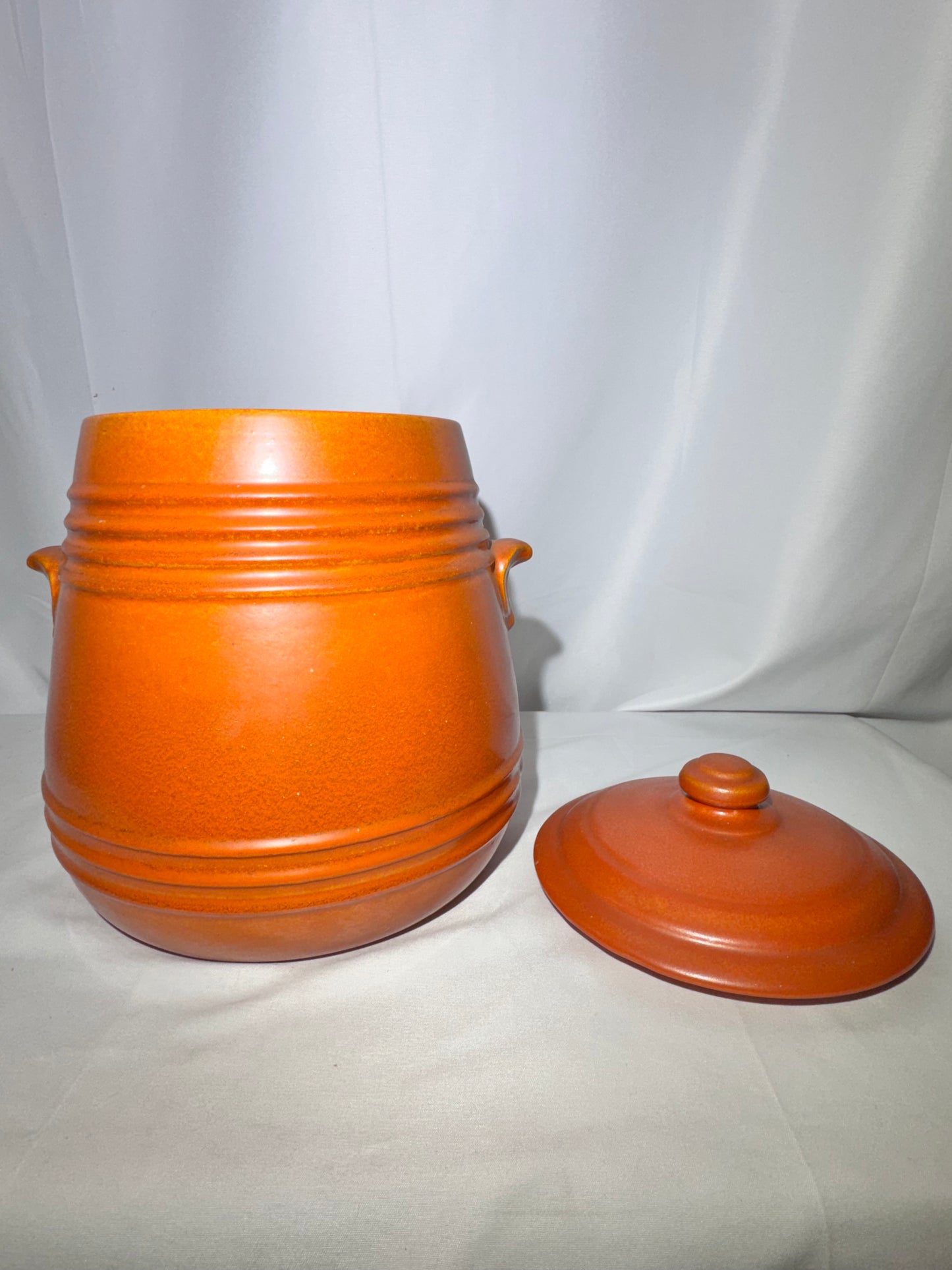 Amber Ringware Large Canister with Lid