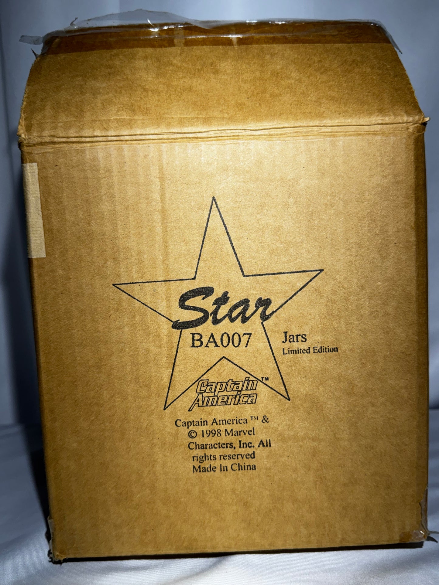 1998 Star Jars Captain America Ceramic Bank LE #653/1500 w/ Box & Stopper Marvel