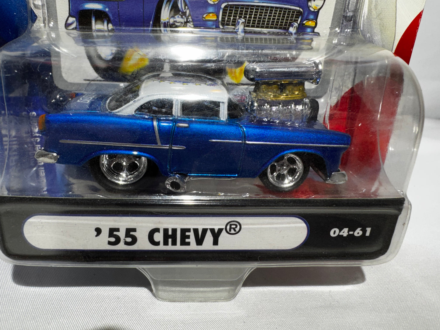 Muscle Machines Vote America 1955 Chevrolet 1:64 Diecast Car Patriotic Blister Pack