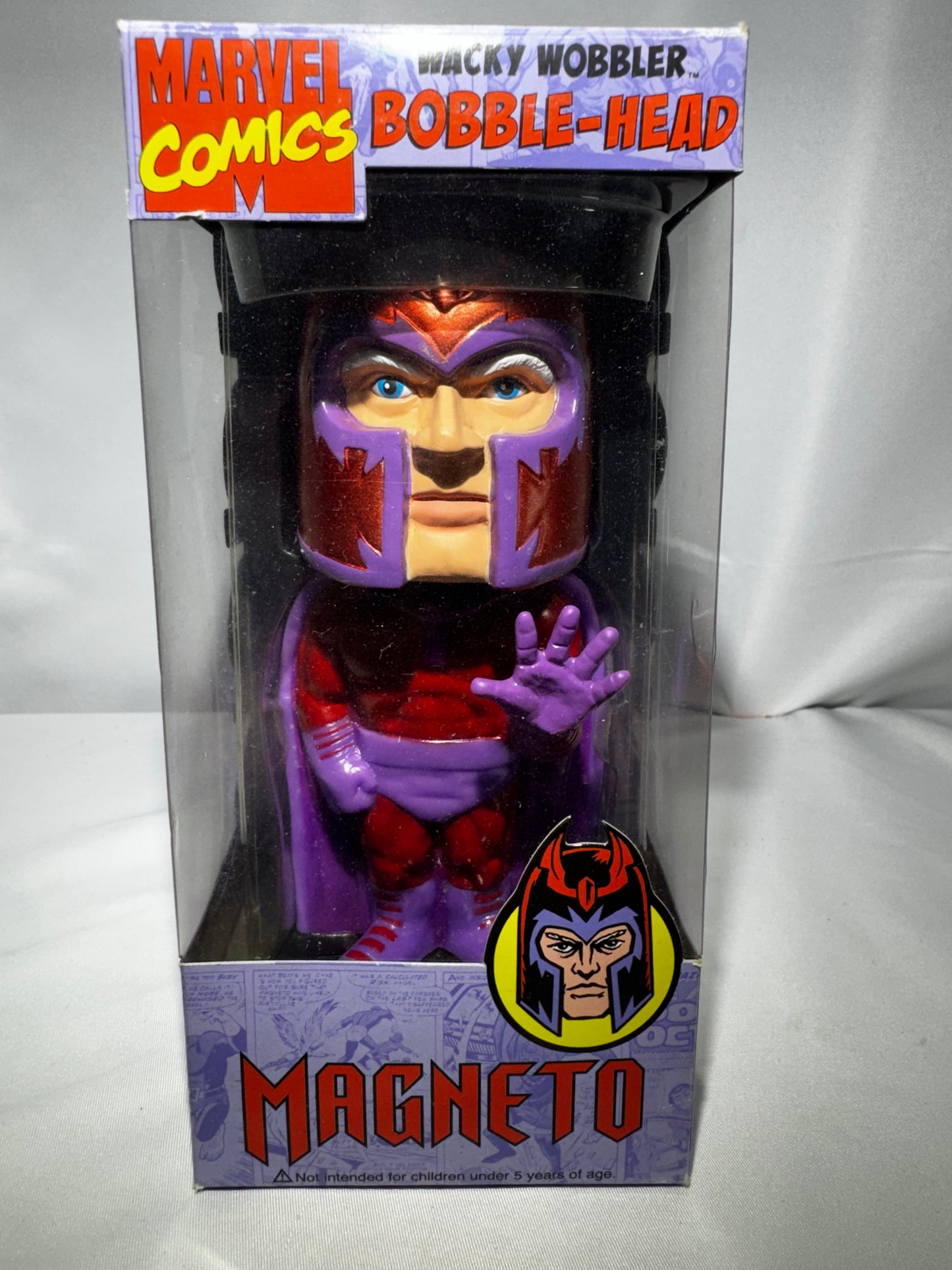 Funko Wacky Wobbler Magneto Bobblehead Marvel Comics 2008 Vaulted w/ Box