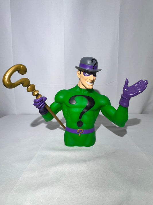 Vintage DC Comics Riddler Vinyl Bank – Animated Series – With Original Stopper – Stock #45343