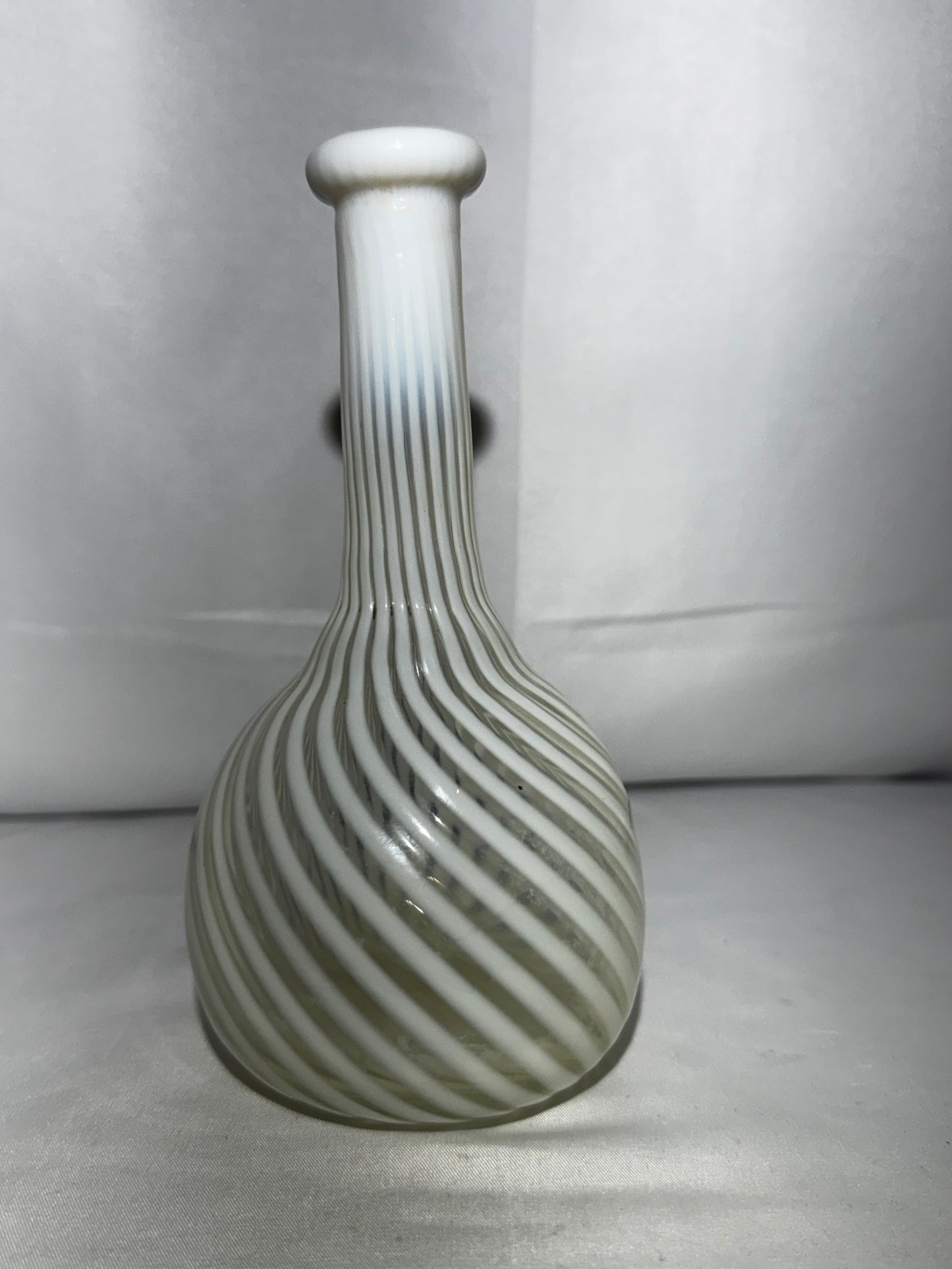 Antique EAPG Hobbs Glass Co. White Opalescent Swirl Barber Bottle – c. 1888
