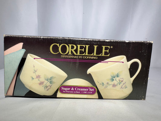 Vintage Corning Corelle Alpine Blossom Sugar & Creamer Set #620-94 (1987) Original Box