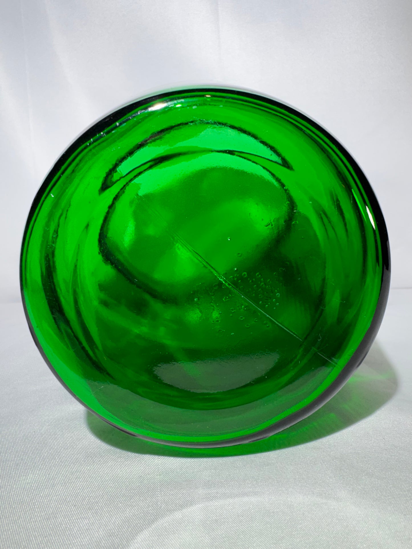 Vintage Anchor Hocking Forest Green Glass Pitcher Ice Lip 1950s–1960s