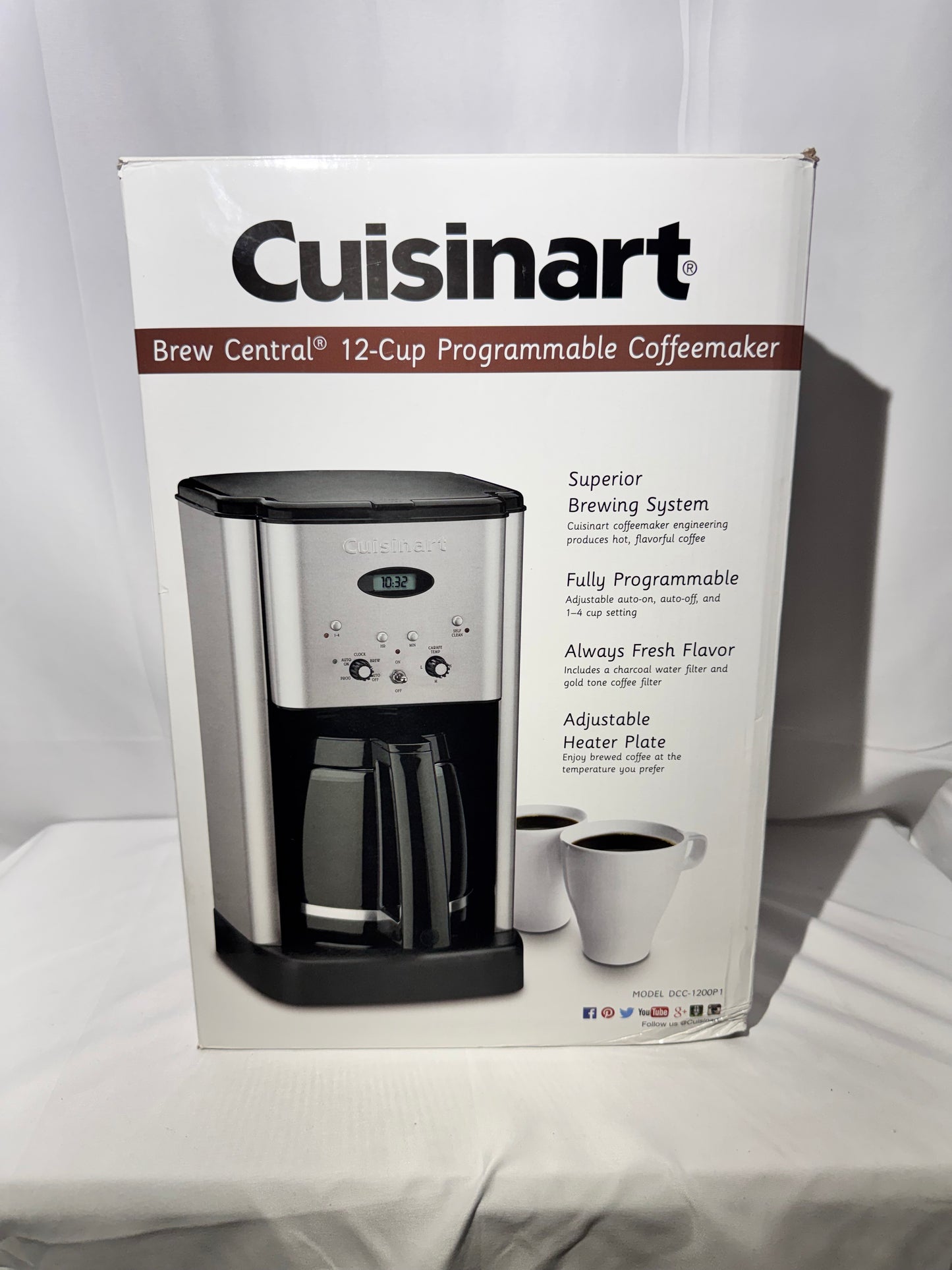 Cuisinart Brew Central 12-Cup Programmable Coffeemaker – Model DCC-1200P1