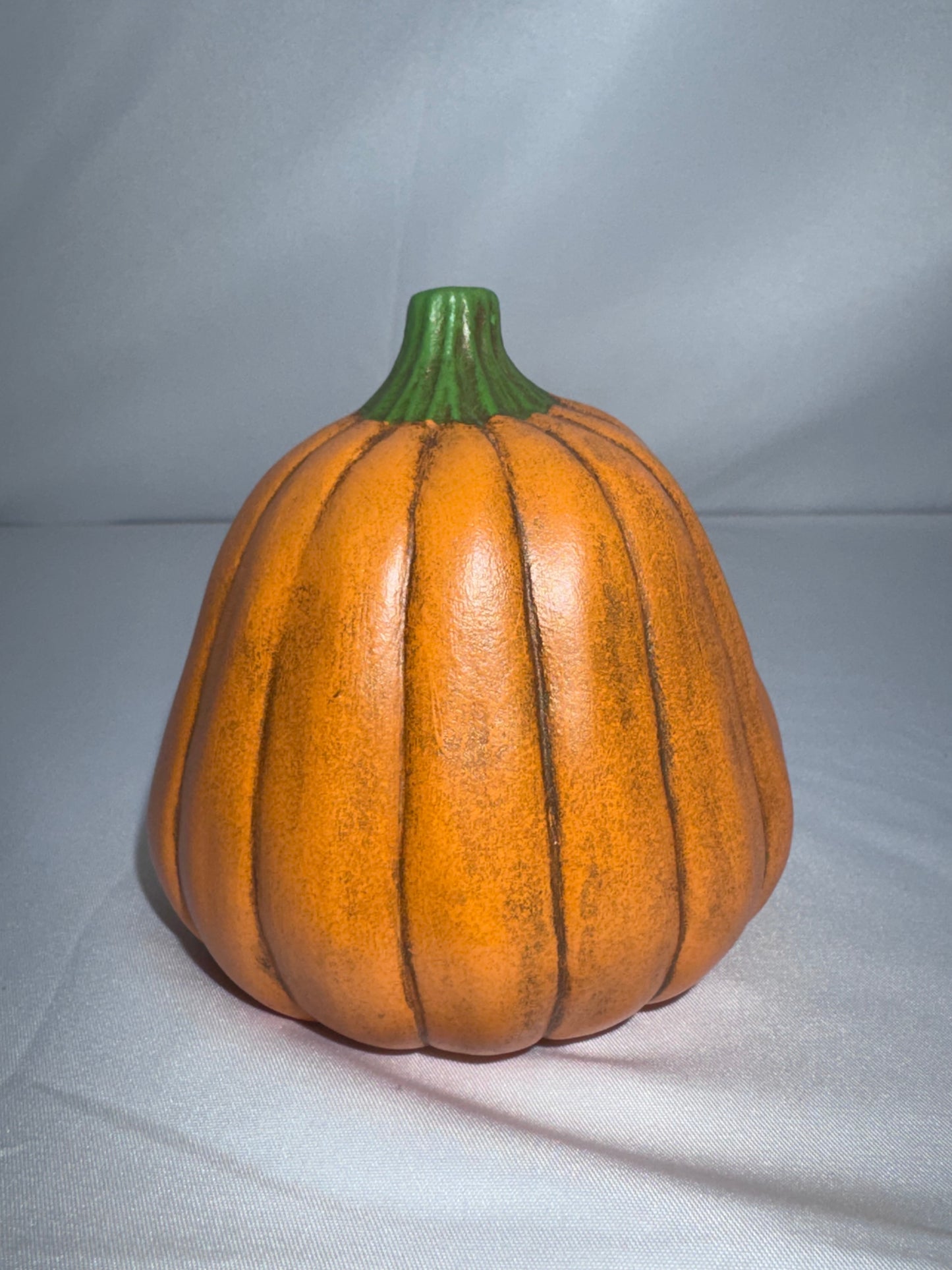 Vintage Hand-Painted Ceramic Pumpkin Figurine – Baby Face – 1999