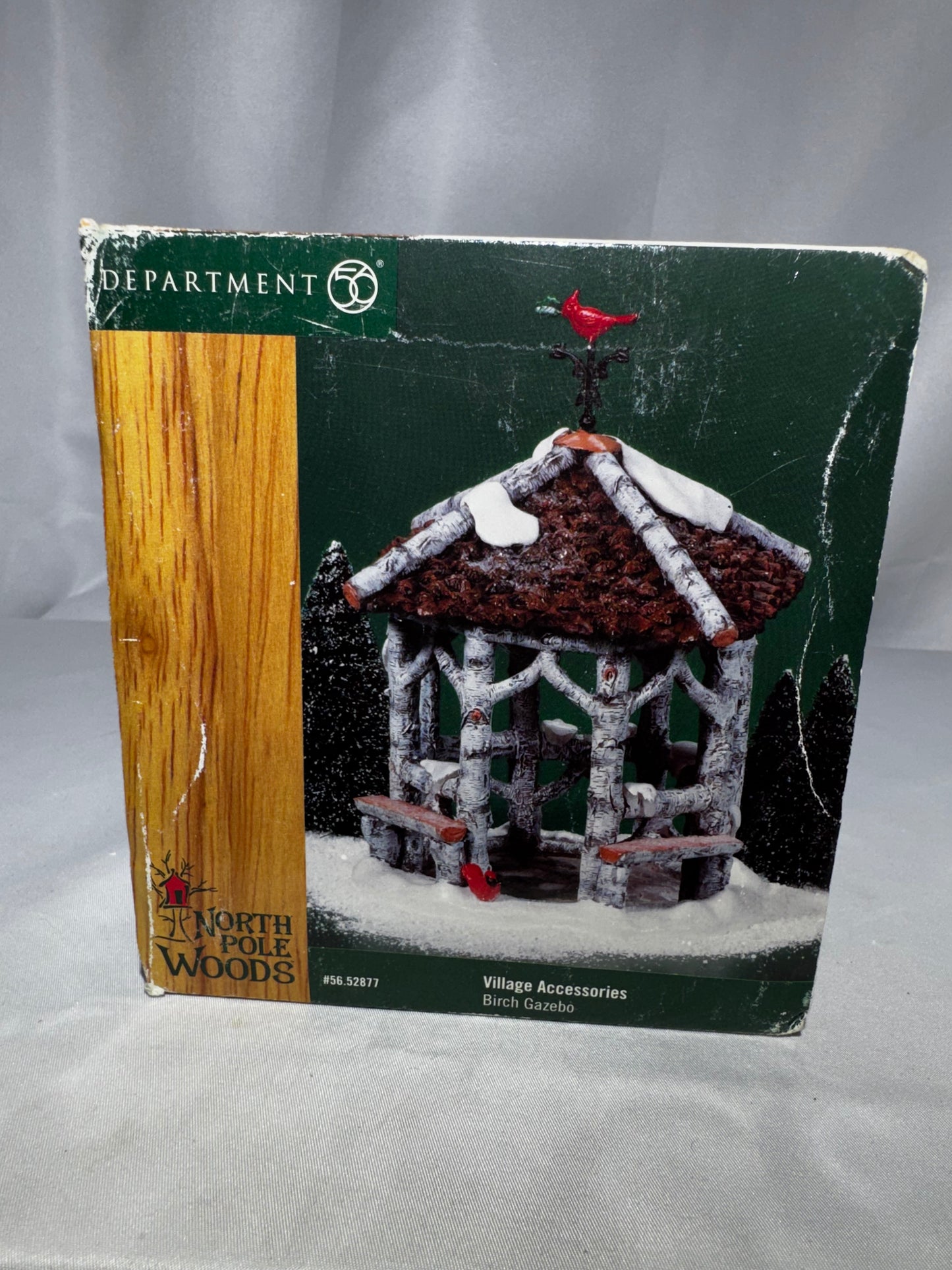 Department 56 North Pole Woods Birch Gazebo #56.52877 Retired Village Accessory